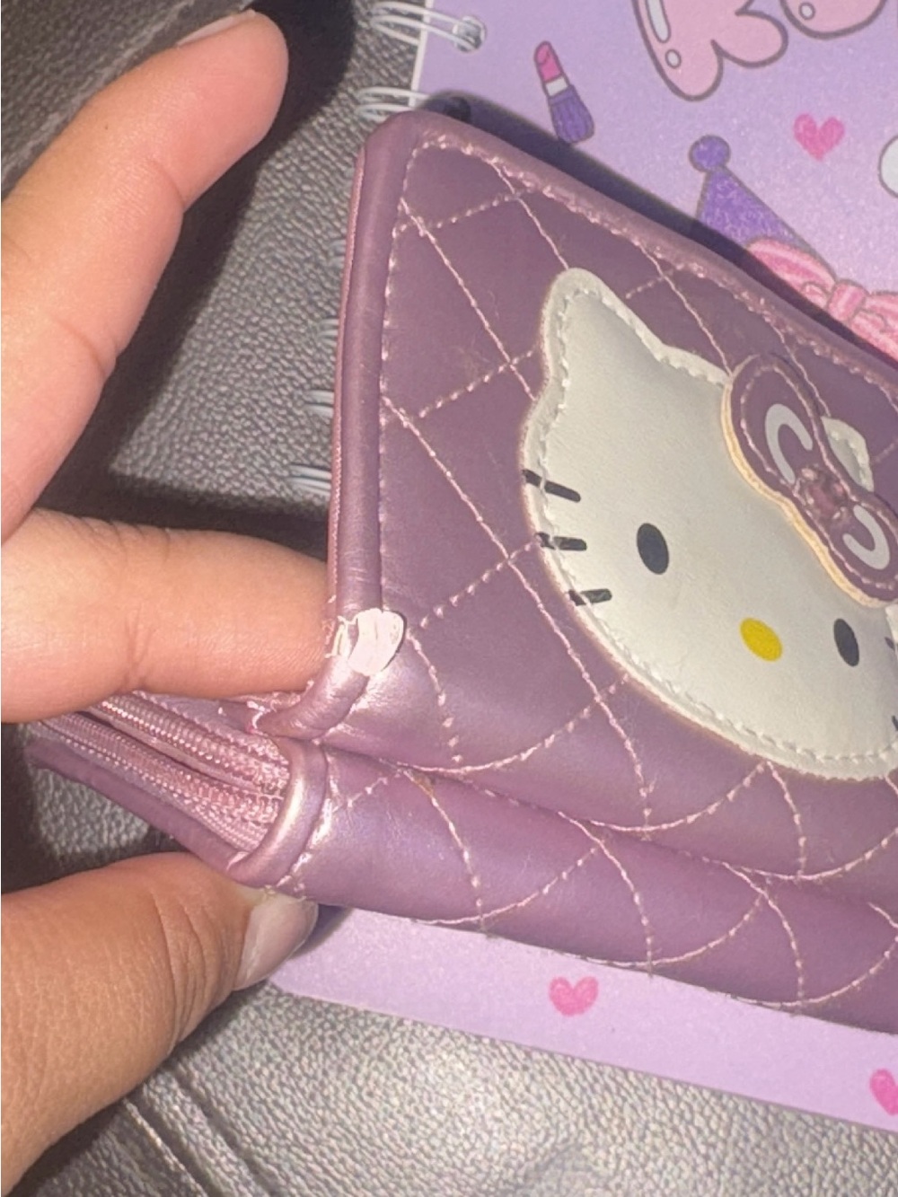 Hello Kitty Pink Wallet and Kuromi Notebook - Picture 2 of 4